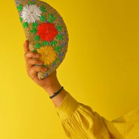 Ethnic Clutch Half Moon Purse - Picture 4 of 6